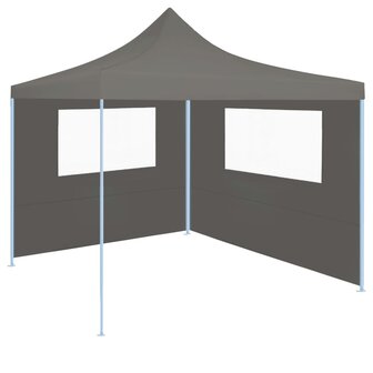 Prieelzijwand met ramen 4x2 m antracietkleurig 2
