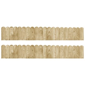 Gazonranden 2 st 120 cm ge&iuml;mpregneerd grenenhout 1