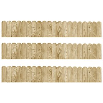 Gazonranden 3 st 120 cm ge&iuml;mpregneerd grenenhout 1
