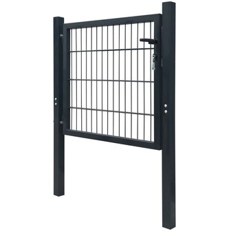 Poort dubbelstaafmat (enkel) 106x130 cm antracietgrijs 3