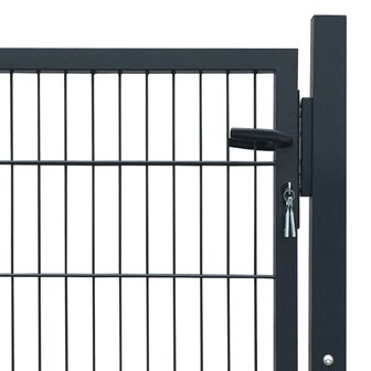 Poort dubbelstaafmat (enkel) 106x130 cm antracietgrijs 4