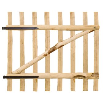Poort enkel 100x90 cm hazelaarhout 2
