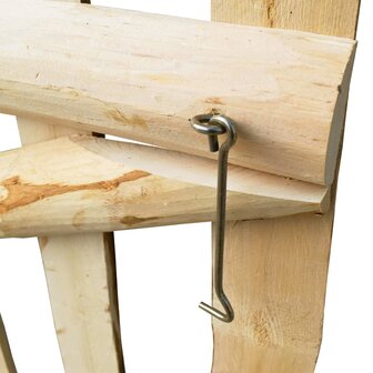 Poort enkel 100x120 cm hazelaarhout 5