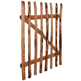 Poort enkel 100x120 cm ge&iuml;mpregneerd hazelaarhout 3