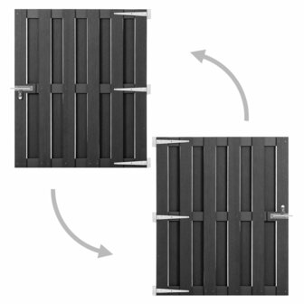 Poort 100x112 cm HKC grijs 2