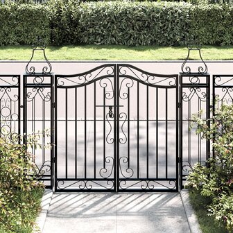 Poort 121x8x100 cm smeedijzer zwart  1