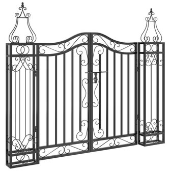 Poort 121x8x100 cm smeedijzer zwart  2