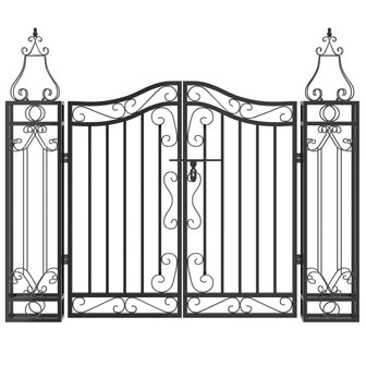 Poort 121x8x100 cm smeedijzer zwart  3