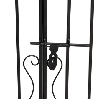 Poort 121x8x100 cm smeedijzer zwart  5