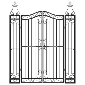 Poort 121x8x150 cm smeedijzer zwart  3