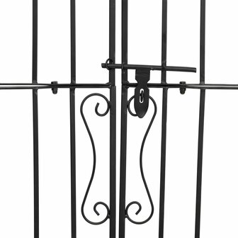 Poort 121x8x150 cm smeedijzer zwart  5