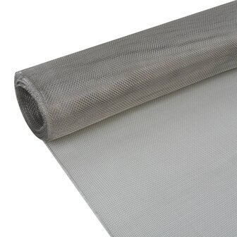Gaas 100x500 cm roestvrij staal zilverkleurig 2