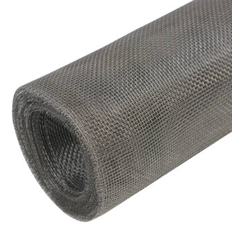 Gaas 100x500 cm roestvrij staal zilverkleurig 3