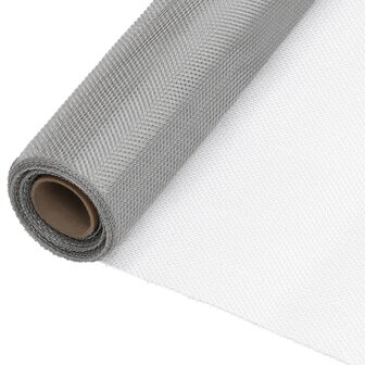 Gaas 60x1000 cm roestvrij staal zilverkleurig 1
