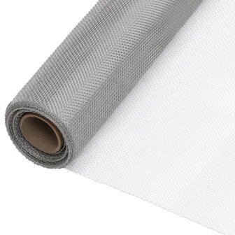 Gaas 80x500 cm roestvrij staal zilverkleurig 1