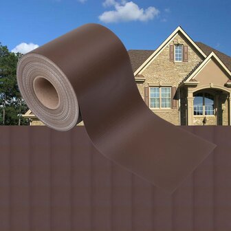 Tuinscherm 35x0,19 m PVC bruin 1