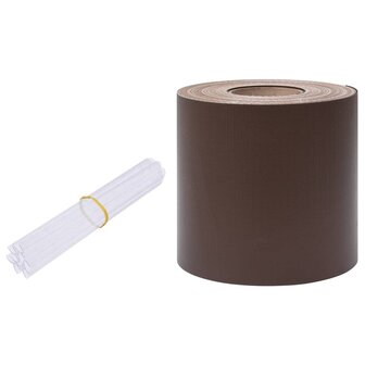 Tuinscherm 35x0,19 m PVC bruin 2