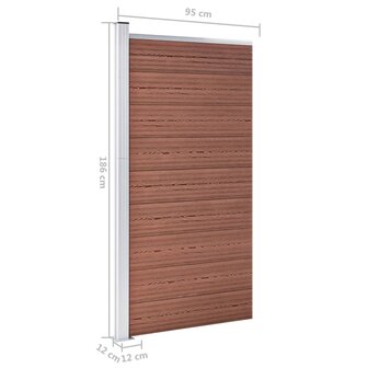 Schuttingpaneel 95x186 cm HKC bruin 9