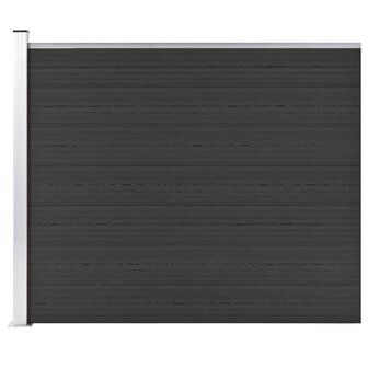 Schuttingpaneel 175x146 cm HKC zwart 1