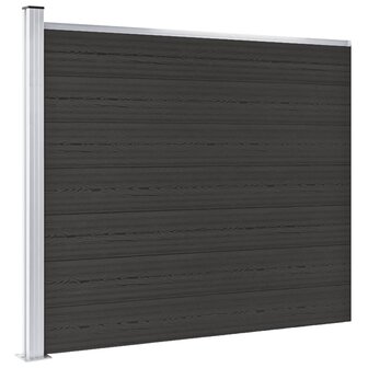 Schuttingpaneel 175x146 cm HKC zwart 2