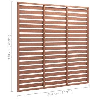 Schuttingpaneel 180x180 cm HKC bruin 4