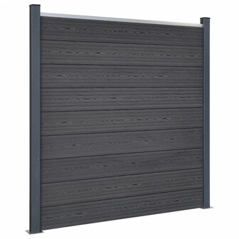 Schuttingpaneelset 180x186 cm HKC grijs 1