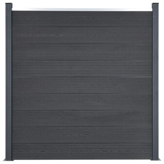 Schuttingpaneelset 180x186 cm HKC grijs 2