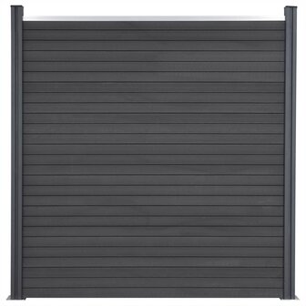 Schuttingpaneelset 180x186 cm HKC grijs 3