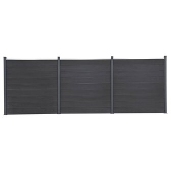 Schuttingpaneelset 526x186 cm HKC grijs 1