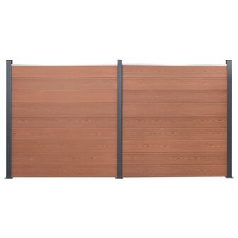 Schuttingpaneelset 353x186 cm HKC bruin 1