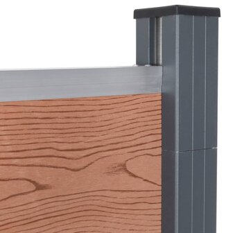 Schuttingpaneelset 353x186 cm HKC bruin 6