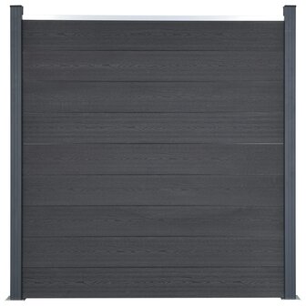 Schuttingpaneelset 353x186 cm HKC grijs 3