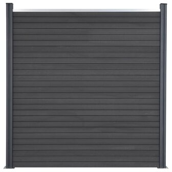 Schuttingpaneelset 353x186 cm HKC grijs 4