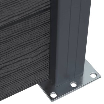 Schuttingpaneelset 353x186 cm HKC grijs 7