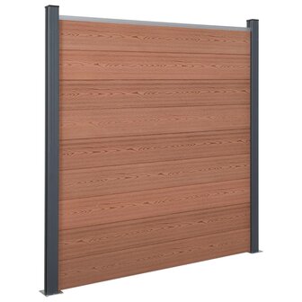 Schuttingpaneelset 699x186 cm HKC bruin 2