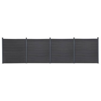 Schuttingpaneelset 699x186 cm HKC grijs 1