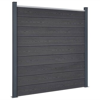 Schuttingpaneelset 699x186 cm HKC grijs 2