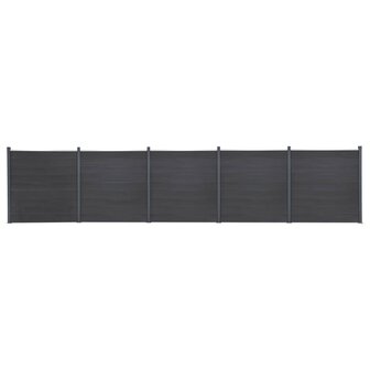 Schuttingpaneelset 872x186 cm HKC grijs 1