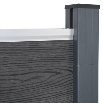 Schuttingpaneelset 872x186 cm HKC grijs 6