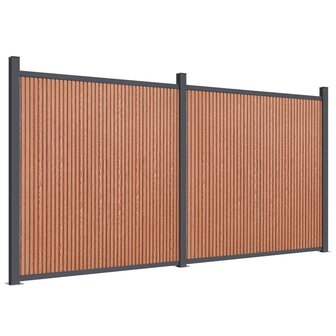Schuttingpaneel 353x186 cm HKC bruin 2