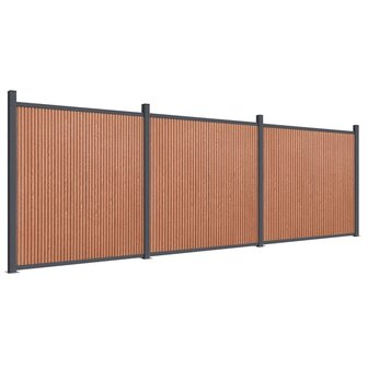 Schuttingpaneel 526x186 cm HKC bruin 2