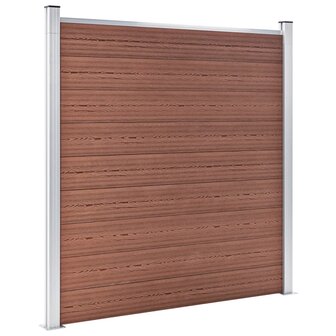 Schuttingset 5 vierkant en 1 schuin 965x186 cm HKC bruin 3