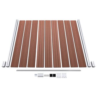 Schuttingset 7 vierkant en 1 schuin 1311x186 cm HKC bruin 8