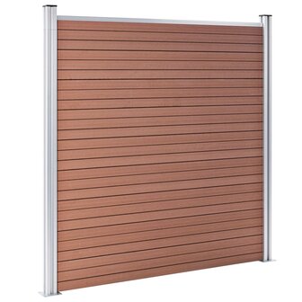 Schuttingset 9 vierkant en 1 schuin 1657x186 cm HKC bruin 4
