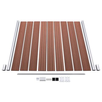 Schuttingset 9 vierkant en 1 schuin 1657x186 cm HKC bruin 8