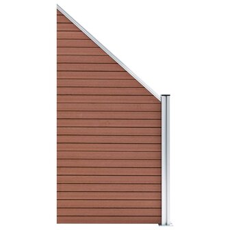 Schuttingset 1 vierkant en 1 schuin 273x186 cm HKC bruin 3