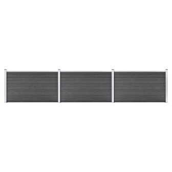 Schuttingpanelenset 526x105 cm HKC zwart   1