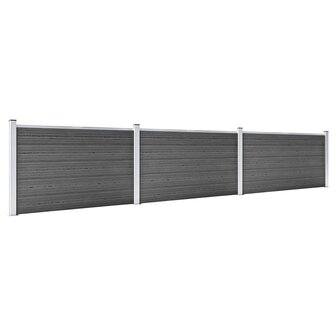 Schuttingpanelenset 526x105 cm HKC zwart   2