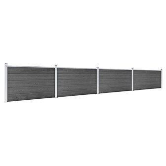 Schuttingpanelenset 699x105 cm HKC zwart   2