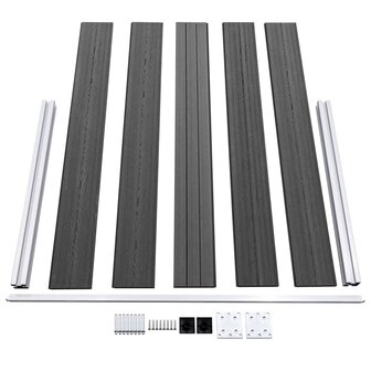 Schuttingpanelenset 699x105 cm HKC zwart   5